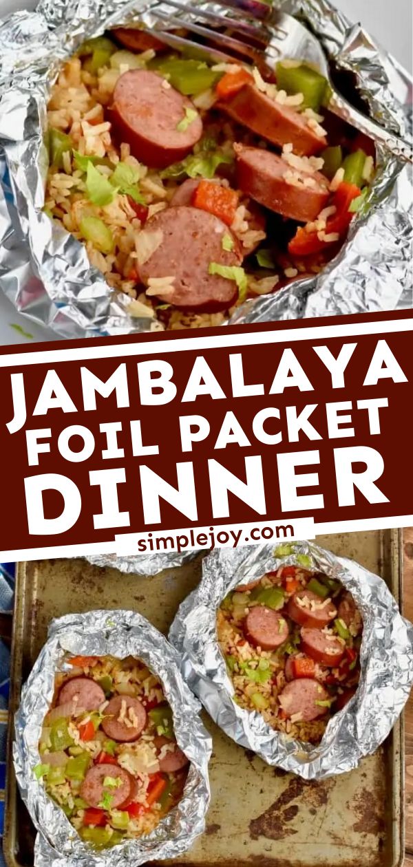 Jambalaya Foil Packet Dinner Recipe Seafood Packaging, Tin Foil Dinners, Foil Pack Dinners, Foil Packet Dinners, Foil Pack Meals, Foil Dinners, Foil Packet Meals, Foil Packet, Foil Packets