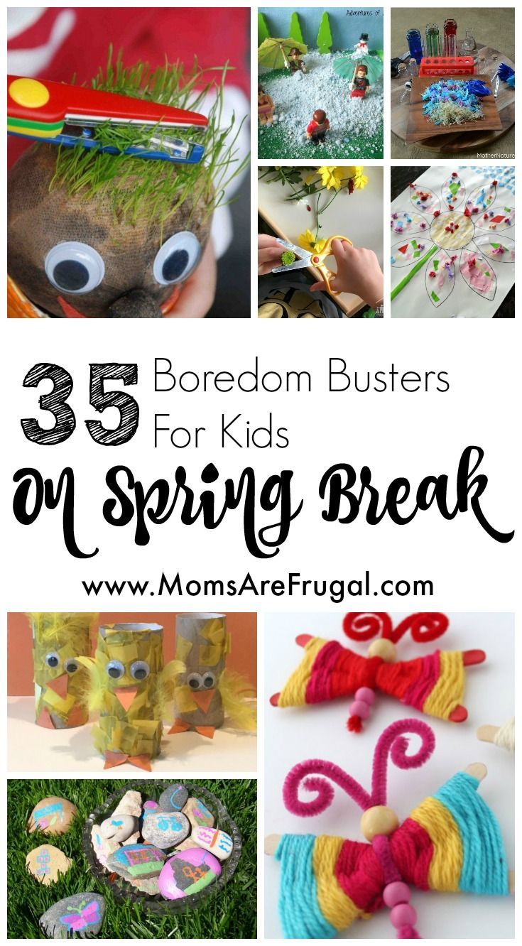 the top five boredom busters for kids to make spring break with their favorite crafts