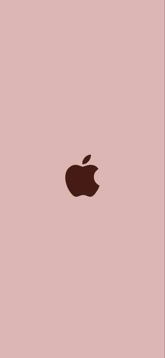 an apple logo on a pink background