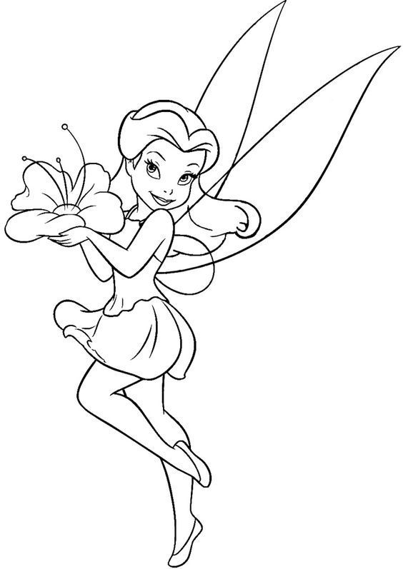 the tinkerbell fairy coloring pages for kids to print out and color on with