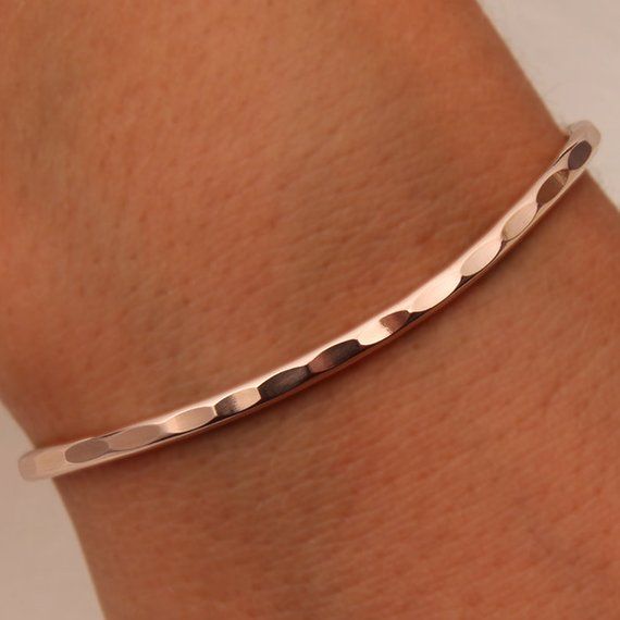 Hammered Cuff Bracelet, 14K Rose Gold Filled (351.rgf) Classic Adjustable Rose Gold Bangle, Formal Rose Gold Round Cuff Bracelet, Adjustable Polished Rose Gold Bangle, Adjustable Rose Gold Bangle With Polished Finish, Classic Rose Gold Stackable Bracelets, Rose Gold Stackable Bangle As Gift, Classic Adjustable Rose Gold Cuff Bracelet, Elegant Hammered Rose Gold Bracelets, Classic Rose Gold Stackable Gold Bracelet