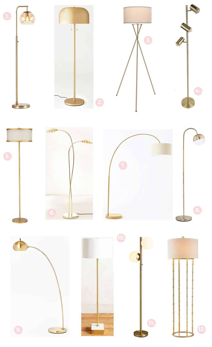 the different types of floor lamps that can be used in any living room or bedroom