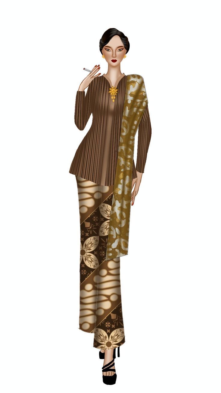 Kebaya Lurik, Tenun Lurik, Body Fashion, Cloth Design, Fashion Illustration Dresses, Aesthetic Vibes, Fashion Design Clothes, Art Project, Fashion Illustration