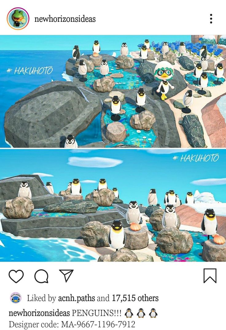 two pictures of penguins in the ocean with caption that reads, i love them