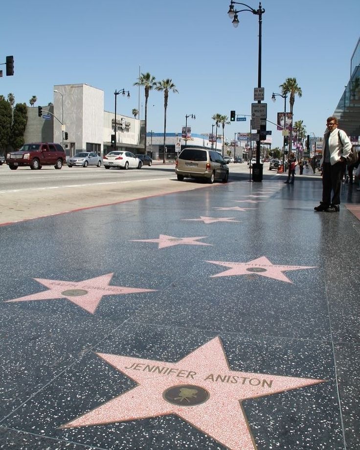 the hollywood walk of fame star is shown