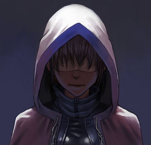 an anime character wearing a hooded jacket and hood