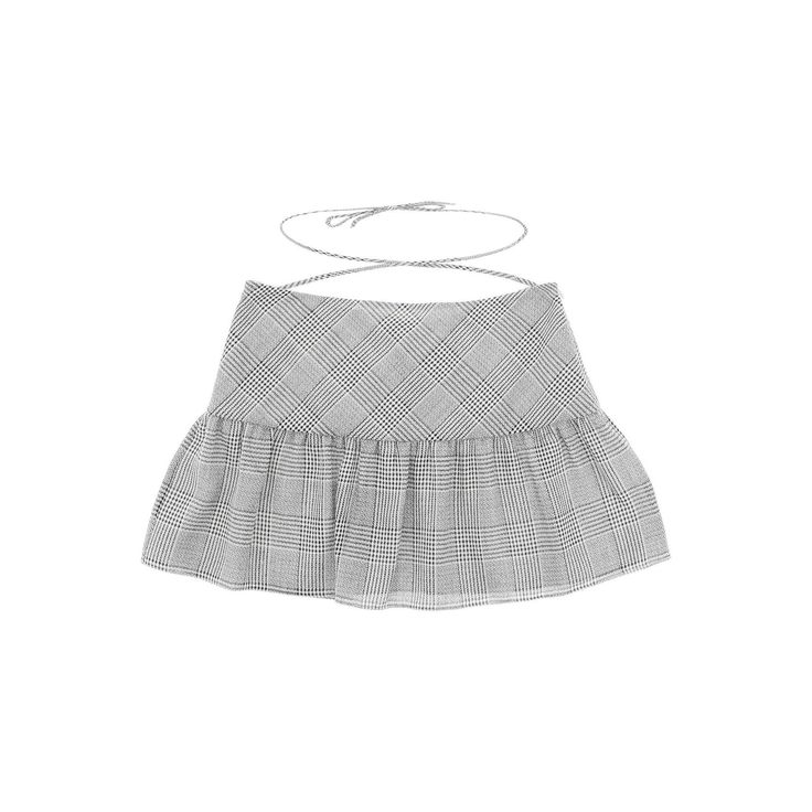 Alessandra Rich Miniskirt In Prince Of Wales Wool, Featuring A Wide Yoke With Back Gathered Detail And A Flounce Hem. Side Invisible Zip Closure, Waist Ties. The Model Is 177 Cm Tall And Wears A Size It 40. Material: 100%Wo. Made In: Italy. Color: Grey. Collection: Spring - Summer 2023. Sku: Fab3323 F3926. Modecraze Is An Online Platform That Offers The Best Designer Products From Europe To Customers All Over The World. Our Exclusive Partnerships With European Retailers Ensure That We Curate A W Blue Cotton Skirt, Tartan Mini Skirt, White Cotton Skirt, Silk Mini Skirt, Floral Print Midi Skirt, Sparkle Skirt, Knit Pencil Skirt, Tweed Mini Skirt, Alessandra Rich