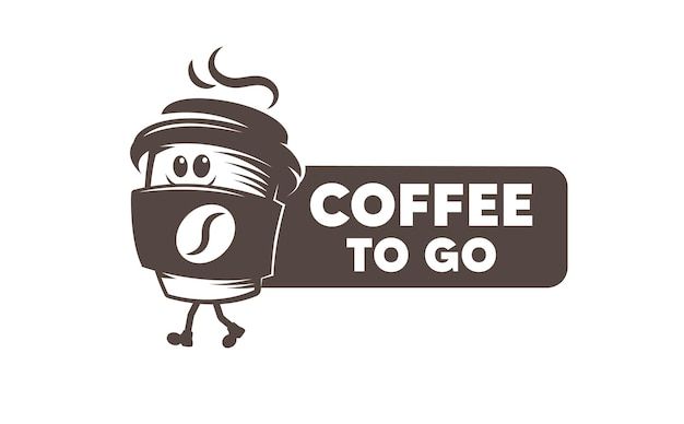 coffee to go sticker on a white background