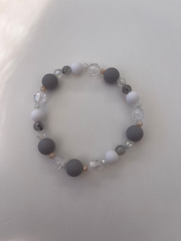 A simple gray bracelet I made. Gray Bracelet, Resin Bracelet, Simple Bracelets, Plastic Resin, Favorite Jewelry, Jewelry Bracelets, Etsy Accessories, Handmade Items, Accessory Gift