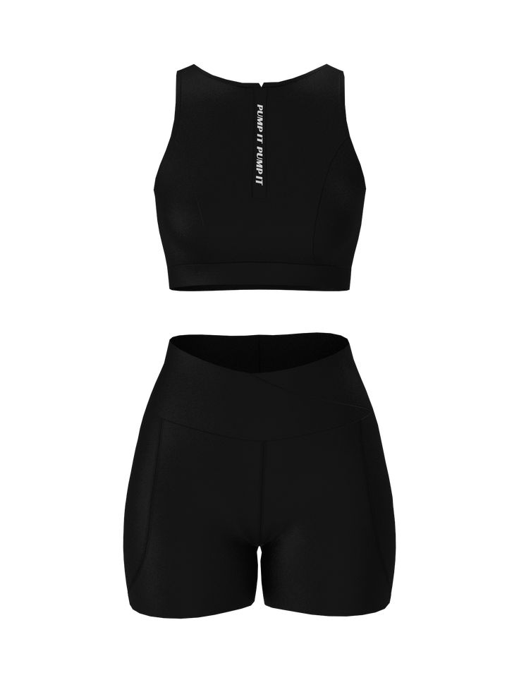 A top with the branding zip and high waisted bike shorts are a perfect combo for any activity: running, yoga, pilates, functional training and any sport you prefer. THIS IS A DIGITAL ITEM, IT ONLY EXISTS DIGITALLY AND WILL BE APPLIED TO YOUR PHOTO(s). Color: black. Material: digital lycra. Digital clothes fit all sizes. About the brand: PUMPIT is an activewear brand from Ukraine. Its goal is to make people fall in love with sports and wellness lifestyle. To ensure to achieve these goals brand ha Affordable Black Activewear For Training, Cheap Sports Activewear With Drawstring, Cheap Sportswear Intimates For Sports, Cheap Black Nylon Activewear, Cheap Black Activewear With Short Legs, Affordable Adidas Activewear For Gym, Cheap Black Activewear With Pockets, Cheap Compressive Black Activewear, Cheap Fitted Activewear For Training