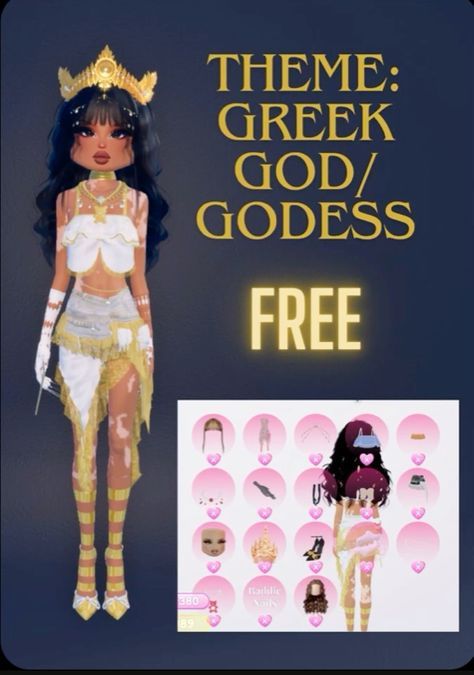 #winter outfits2024# Goddess Dress To Impress Outfit, Dress To Impress Theme Greek God/goddess, Dti Theme Greek Goddess, Greek God Goddess Dress To Impress, Greek Gods And Goddesses Dti Outfit, Dti Greek God / Goddess, Dti Theme Top Model, Greek God Dress To Impress, Goddess Dress To Impress