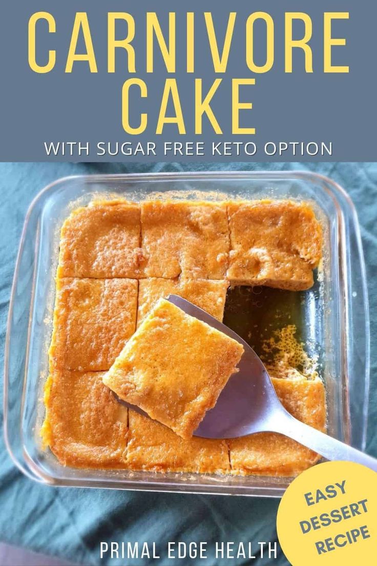 the cover of carnivore cake with sugar free keto option