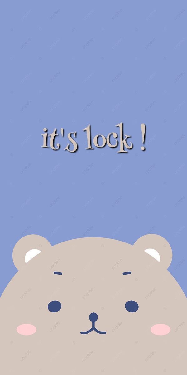 an animal with the words it's lock on its face in front of a blue background