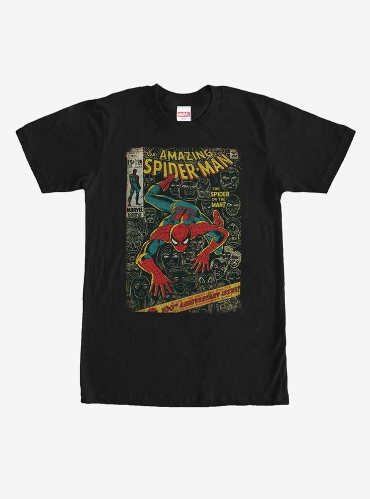 the amazing spider - man comic cover t - shirt, black, hi - res