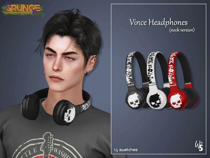 the headphones are designed to look like they have skulls on them