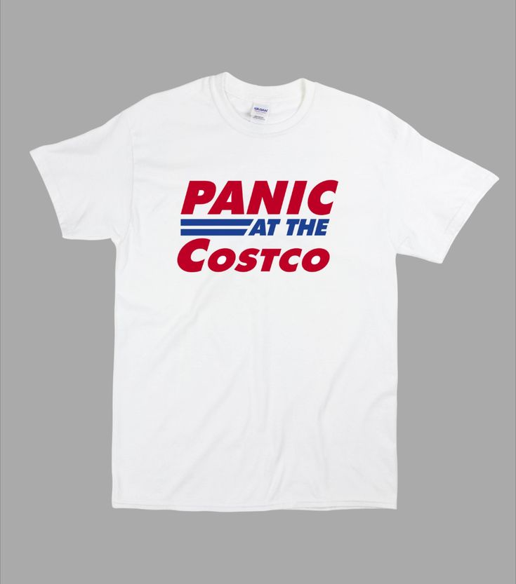 Panic at the Costco! Panic at the Disco, Graphic Tee Meme T-Shirt, Funny Meme Tee, Funny Gift, Meme Gift, Pun Tee, Joke Tee Meme Shirts Graphic Tees, Disco Graphic, Places To Go With Friends, Iconic Shirts, Meme Shirts, Lifestyle Dresses, Panic At The Disco, Friends Characters, Panic! At The Disco