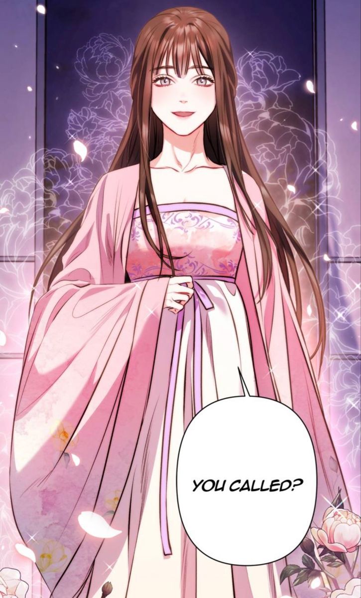 an anime character with long red hair wearing a pink dress and holding a white circle