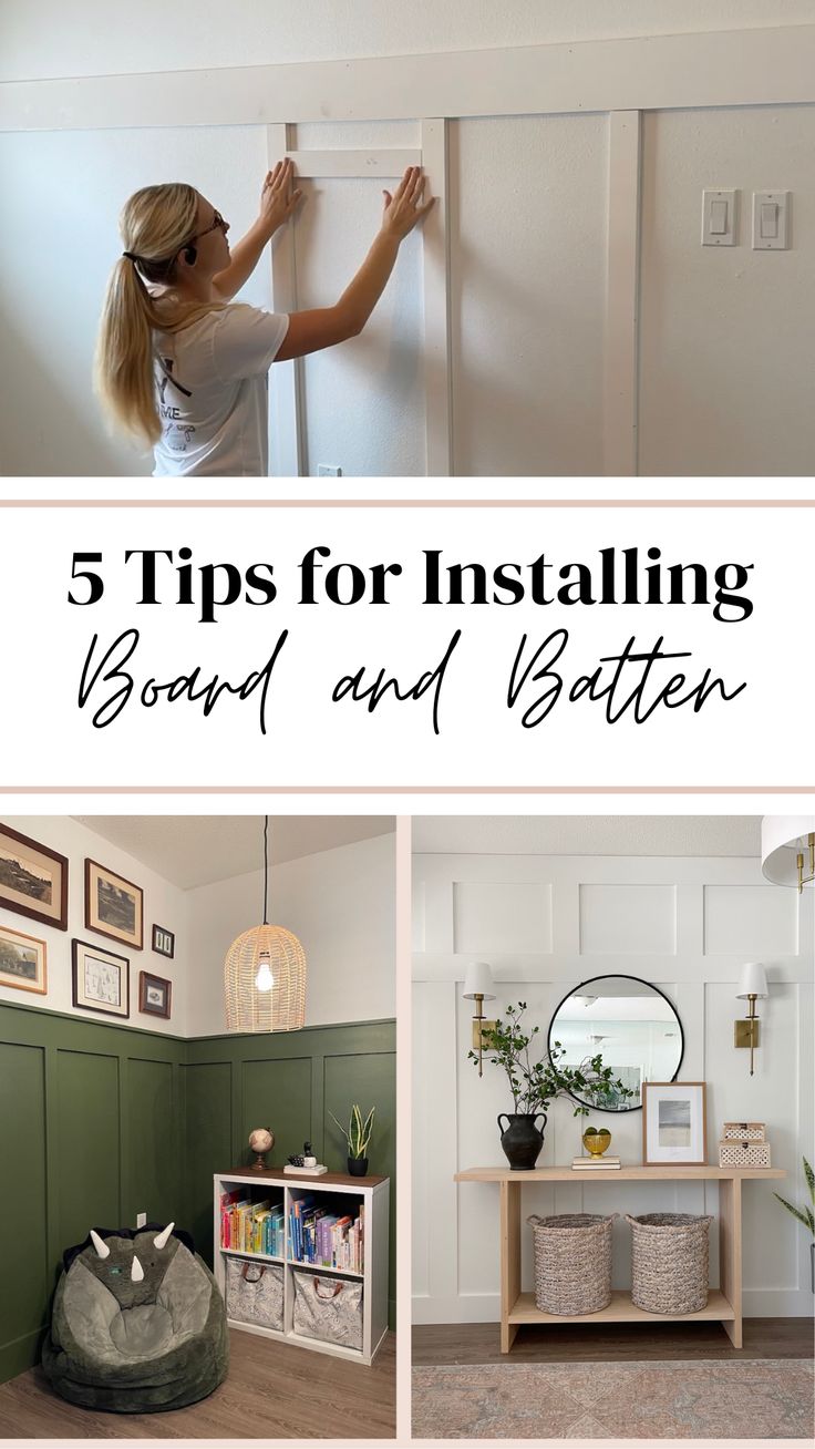 the top five tips for installing board and batten in a room with green walls