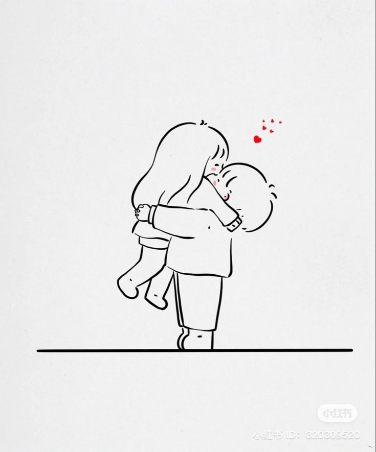 a black and white drawing of a woman holding a baby in her arms, with the word love written on it