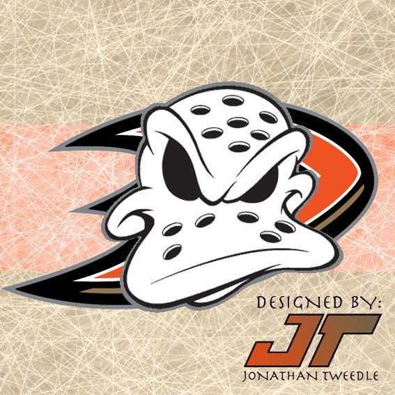 the anaheim flyers logo is shown on an ice hockey jersey with lines in the background