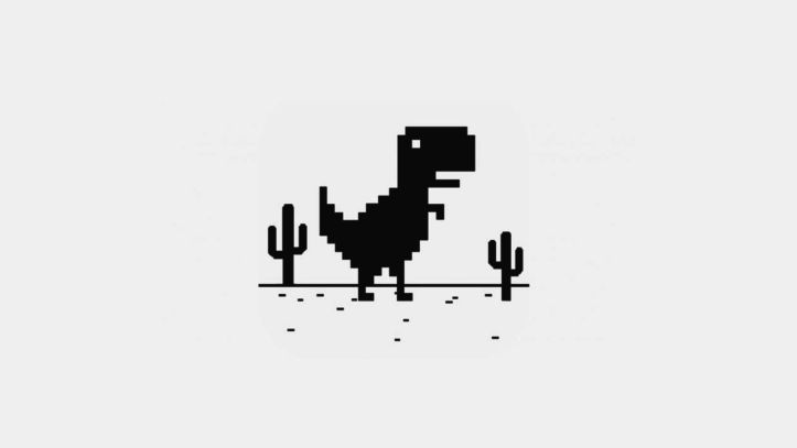 a black and white image of a dinosaur in the desert with cactuses behind it