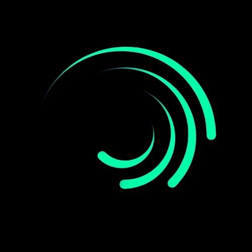 a black background with green circular shapes