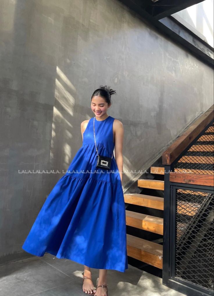 Dresses To Wear In Goa, Bridesmaid Dress Summer, Goa Dress, Teuta Matoshi, Wedding Dress Bridesmaid, Simple Frock Design, Blue Linen Dress, Maxi Dress Plus Size, Simple Frocks