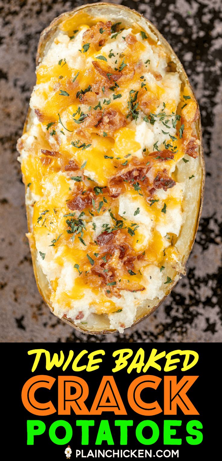 Easy Twice Baked Potatoes, Best Twice Baked Potatoes, The Best Potatoes, Best Potatoes, Bacon Butter, Twice Wallpaper, Queso Cheddar, Baked Potato Recipes, Potato Recipes Side Dishes