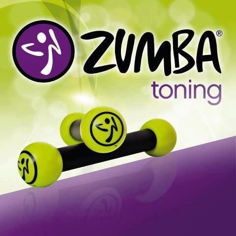 an advertisement for zumba party with two green balls on top of each other and the words rockin party, rock hard body