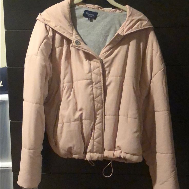 So Soft And Cozy - This Jacket Is Awesome!!! Brand New Condition- Worn Once! Pink Gray, Quilted Jacket, Puffer Jacket, Pink Grey, Light Pink, Puffer, Jackets & Coats, Jackets For Women, Brand New