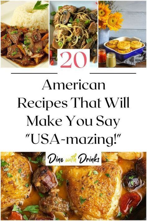 the cover of 20 american recipes that will make you say usa - amazing