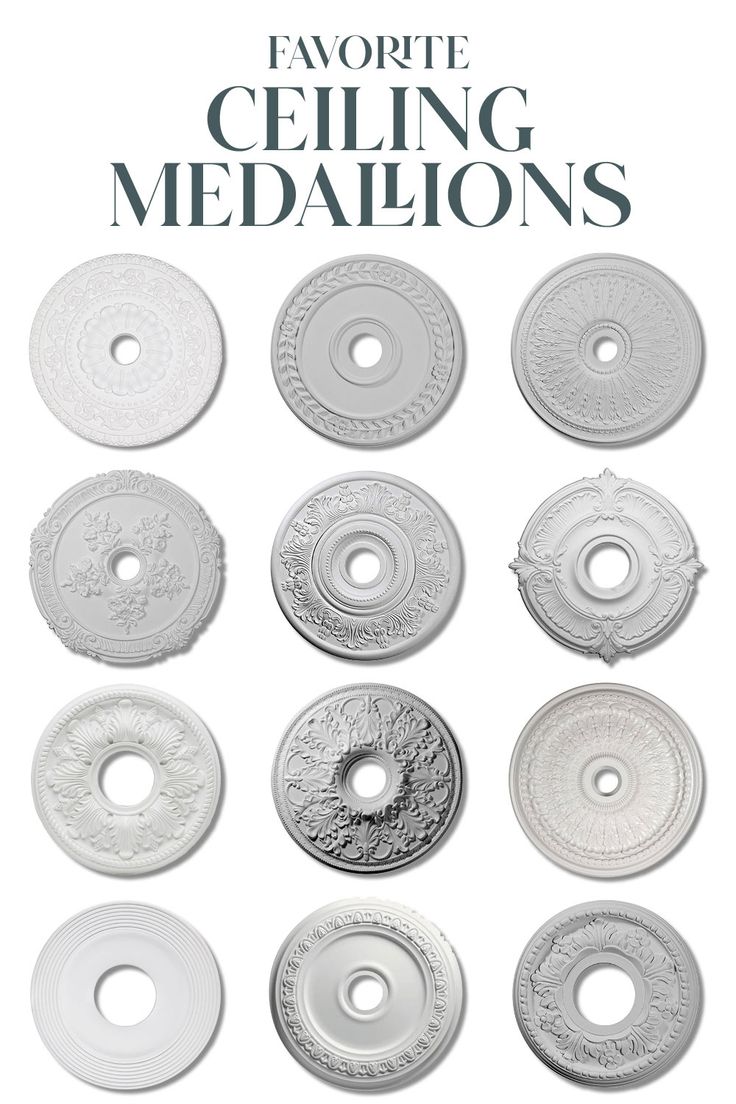 the cover of favorite ceiling medallions from around the world, including white and silver