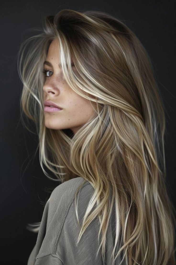 Blonde Highlights On Top Only, Fine Highlights Blonde, Long Blonde Natural Hair, Sun Kissed Blonde Highlights, Dorit Hair, Blonde Hair With Brunette Highlights, Blonde Hair 2025, Fine Blonde Highlights, Blond Highlights Natural