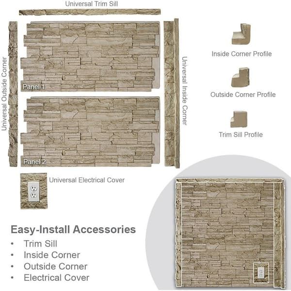 the instructions for how to install a stone veneerd wall and flooring panels