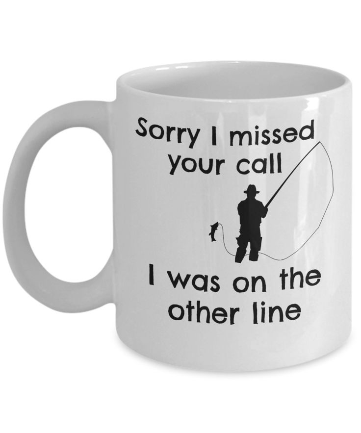 a coffee mug that says sorry i missed your call, i was on the other line