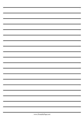 lined paper with lines in the middle and one line at the bottom, on white background