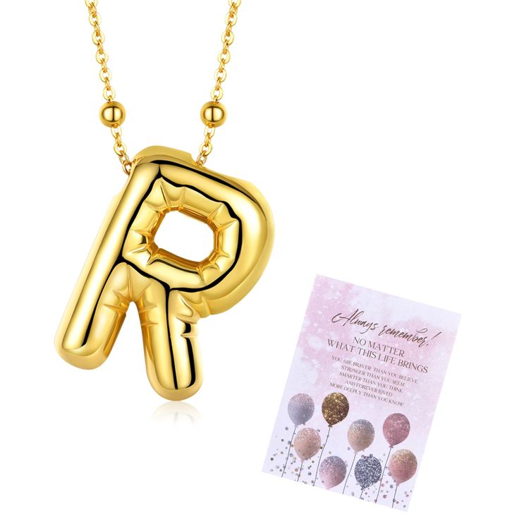 PRICES MAY VARY. Bubble Letter Necklace: Unleash your inner fashionista with the Bubble Necklace. This shiny bubble letter necklace adds a subtle, playful touch to your look, giving you the perfect accent for any outfit. Bubble Alphabet Pendant -- You can choose letters related to your name, family and friends. This is a meaningful gift for your loved one. Material: Dainty Gold Balloon Initial Necklace made of thick 14K Gold Filled ( gold plating is five times thicker than other products ) , the Gold Necklace For Father's Day Birthday Gift, Gold Necklace For Father's Day Gift, Gold Necklace For Birthday Gift, Gold Letter Charm Necklace For Birthday, Gold Letter Necklaces For Valentine's Day, Gold Letter Charm Necklaces For Birthday Gift, Gold Letter Necklace For Valentine's Day, Birthday Gift Jewelry: Initial Pendant, Gold Necklaces For Birthday Gift