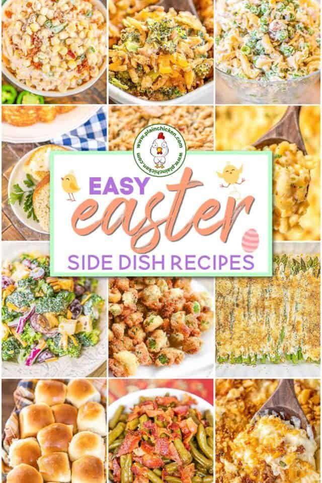 easy easter side dish recipe collage