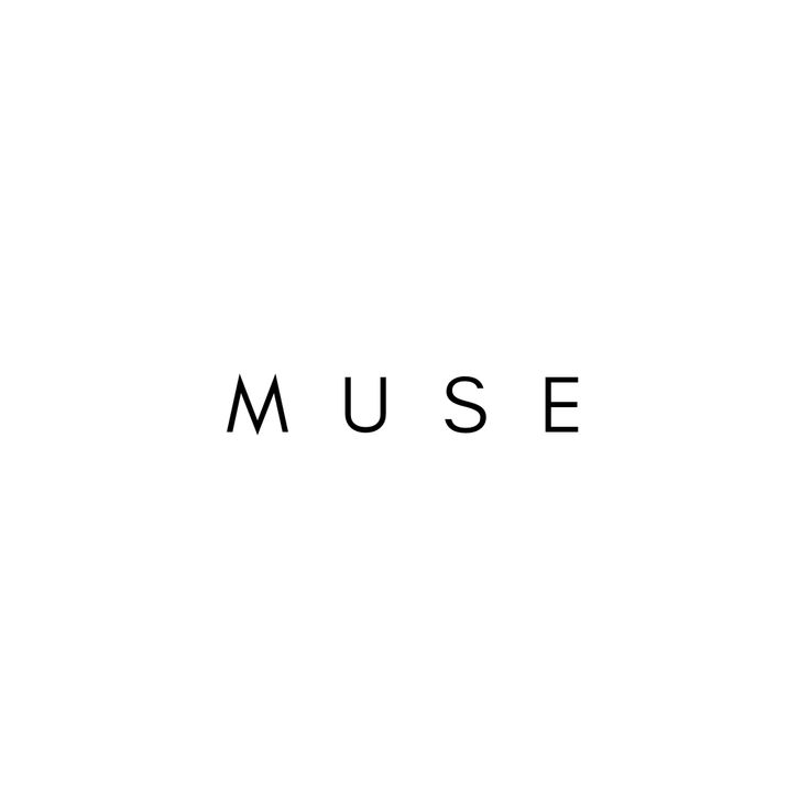 the word muse written in black on a white background