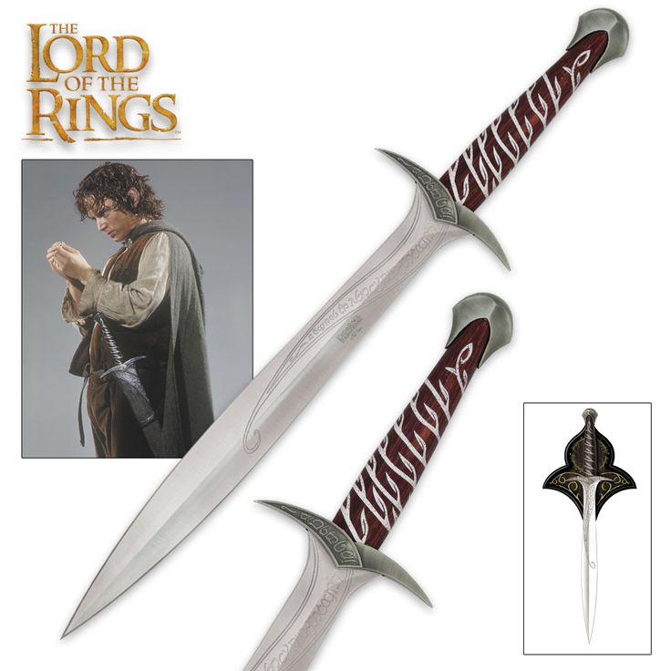 The Lord of the Rings Sting Sword of Frodo Baggins | BUDK.com - Knives & Swords At The Lowest Prices! Lotr Swords, Collectible Swords, Roi Arthur, Movie Replica, The Hobbit Movies, Frodo Baggins, Fantasy Costumes, The Lord Of The Rings, Middle Earth