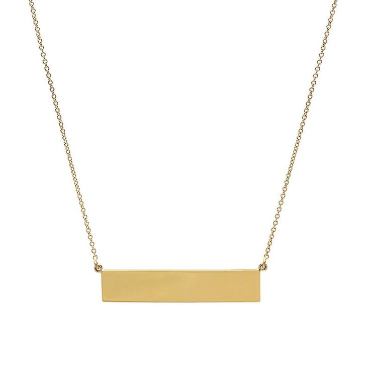 Jennifer Meyer | Custom Yellow Gold Nameplate Necklace Minimalist Name Necklace For Formal Occasions, Minimalist Name Necklace With Cable Chain For Gift, Minimalist Name Necklace With Cable Chain As Gift, Minimalist Nameplate Necklace For Formal Occasions, Minimalist Formal Nameplate Necklace, Modern Yellow Gold Nameplate Jewelry, Modern Yellow Gold Name Necklace As Gift, Modern Yellow Gold Name Necklace For Gift, Classic Everyday Nameplate Necklace