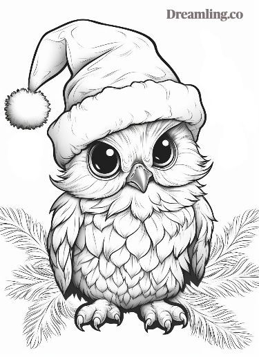 Owl Coloring Page, Bird Coloring Page, Owl Coloring, Bird Coloring, Owl Coloring Pages, Whimsical Art Paintings, Christmas Coloring Sheets, Bird Coloring Pages, Christmas Coloring Books