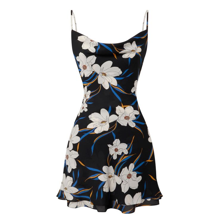 Daisy Floral Print Mini Summer Dress | Lily Phellera | Wolf & Badger Flirty Floral Dress For Date Night, Flirty Floral Dress For Summer Date Night, Summer Floral Print Dress For Date Night, Floral Summer Dress For Date Night, Elegant Floral Beach Dress With Ruffle Hem, Good Dresses, Layered Jewellery, Mini Summer Dress, Figure Dress