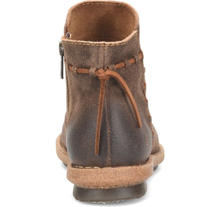 Tula | Born Shoes Brown Leather Booties With Reinforced Heel, Rugged Ankle-high Leather Boots, Casual Snip Toe Lace-up Boots For Fall, Casual Moto Boots With Oiled Leather And Leather Sole, Distressed Brown Leather Boots With Leather Lining, Fall Casual Lace-up Snip Toe Boots, Rugged Fall Lace-up Boots With Stitched Sole, Brown Leather Booties With Leather Lining, Casual Distressed Brown Boots With Rubber Sole