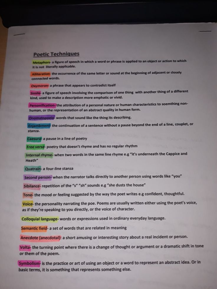 a piece of paper that has some writing on it with different colors and words in the bottom corner