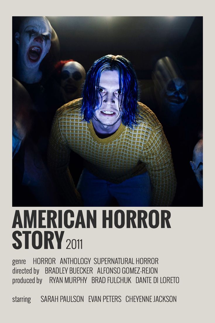 the poster for american horror story 2011 is shown in front of a group of people