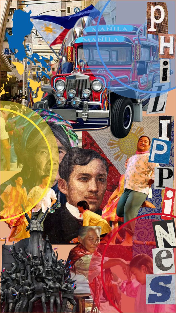 a collage of photos with cars and people in the background, including an image of a man's face