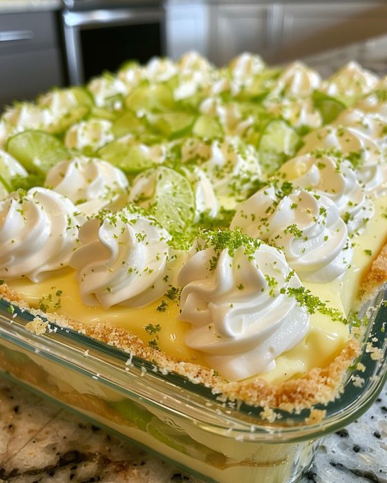 a dessert dish with cucumbers and whipped cream on top is sitting on a table