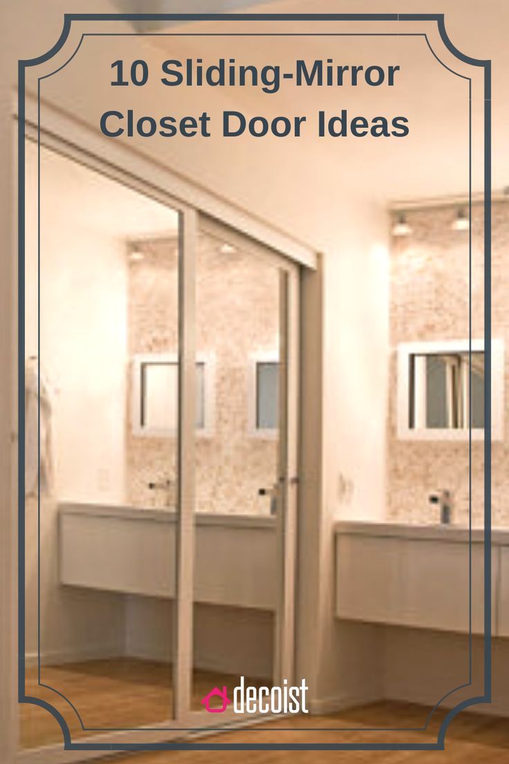 an open door with the words 10 sliding - mirror closet door ideas