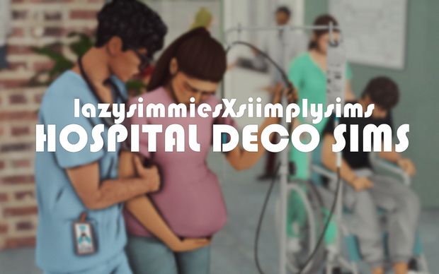 an animated image of a man and woman in hospital with the words lazymix / nimplymus hospital deco slims